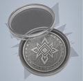 Metal Coin + Holder in plastic