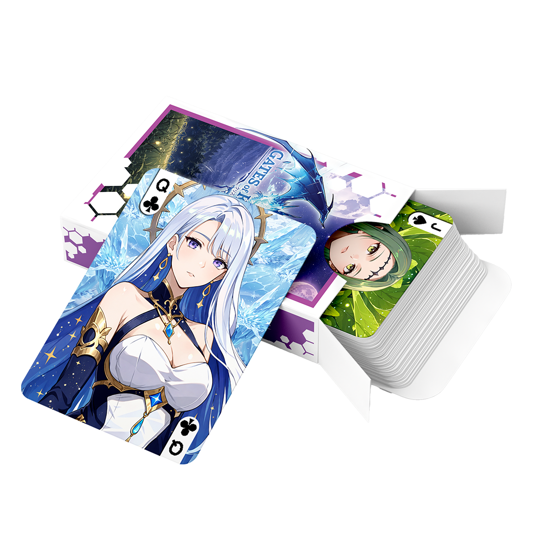Lumina VE Card Deck with its illustrated box and character cards