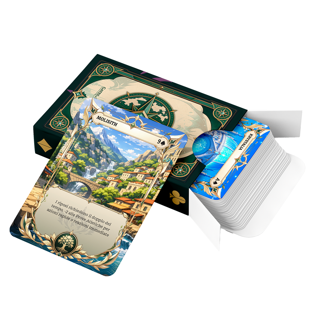Lumina Territory Card Deck with its illustrated box and cards